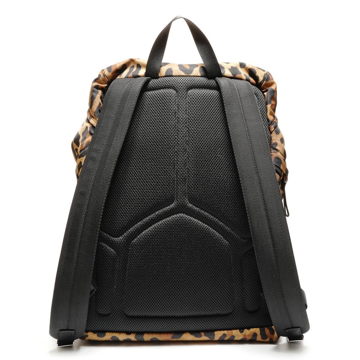 PRADA Rucksack Daypack Nylon Leopard Print Brown Used from japan thumbnail 2