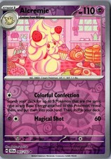Carta Pokemon Alcremie Reverse Holo rara 065/142 corona stellare LP