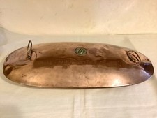Unusually Large Antique Copper Carriage Foot Warmer/Bed Warmer 25 Inches Long 