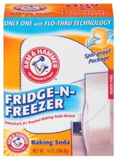 6 Packs of ARM HAMMER Baking Soda Fridge-n-Freezer Odor Absorber, 14 oz packs
