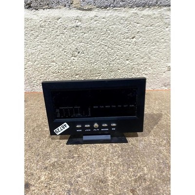 Schwarze LCD Elektronische Tischuhr USB Wettervorhersagefunktion Batteriebetrieben