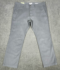 Men's Chino Pants 40x30 Dark Gray Slim Fit Goodfellow Stretch Flat Front