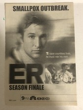 ER Smallpox Outbreak Tv Series Print Ad Advert Noah Wylie Season Finale Tpa4
