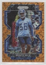 2021 Panini Prizm Rookie Orange Disco Prizm Monty Rice #420 11nu
