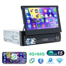 7" Car Stereo Radio Single 1Din Flip Out Touch Screen MP5 Player USB Bluetooth