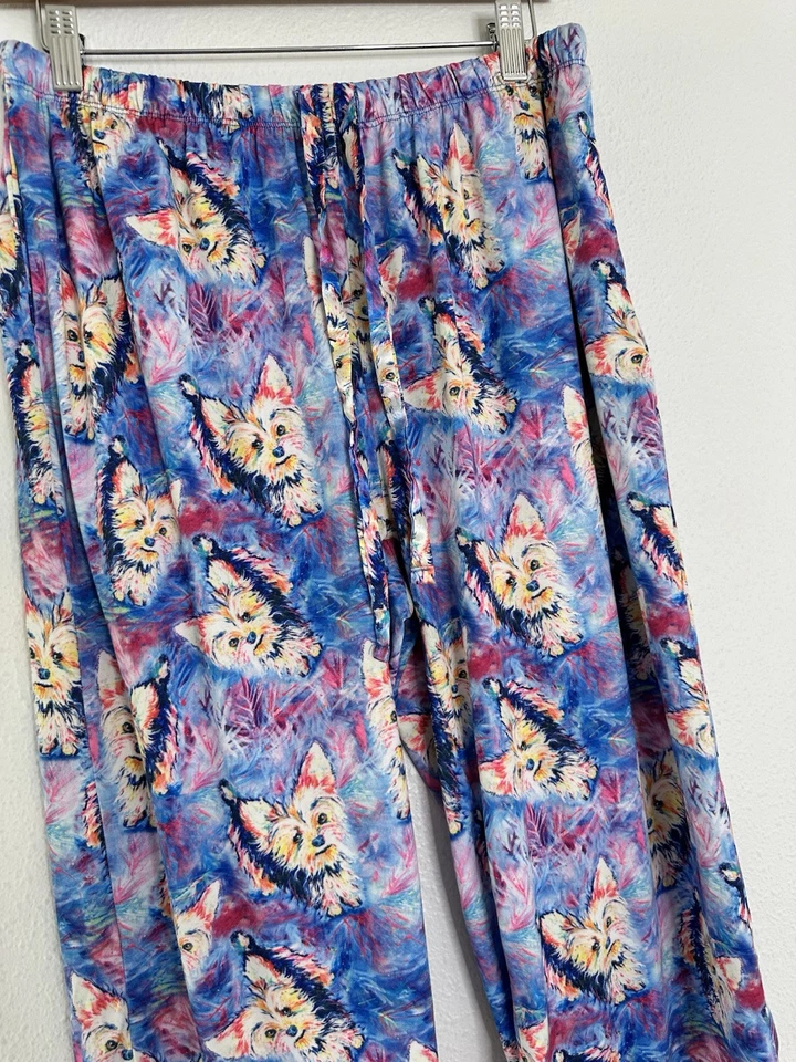 Leoma Lovegrove colorido pijama elástico “Yorkie” conjunto de 2 piezas talla grande L Foto 4 de 4