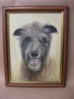 Vintage Irish Wolfhound Painting Signed D. O'Donnell '93 ~ Acrylic on Canvas
