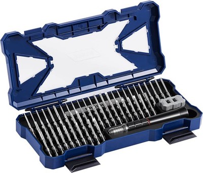 55Pc Precision Screwdriver Set Magnetic S2 Steel Bits Aluminum H1B Portable Blue