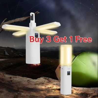 Portable LED Camping Lamp Rechargable Folding Camping Light Waterproof Outdoor