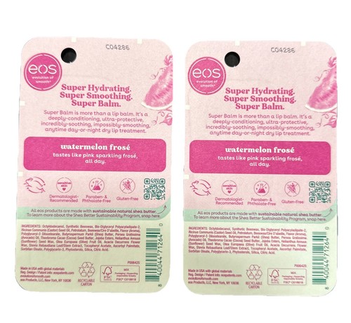 2 EOS 24H Moisture Super Balm Watermelon Frosé 0.35 Fl Oz Tube Brand New Sealed - Picture 2 of 2