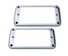 Guyker Metal Flat Humbucker Cover, Pickup Mounting Ring Set - PR005, chrome