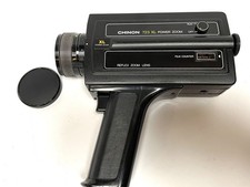 Vintage 1978 Chinon 723 XL Power Zoom Super 8 Camera w/ lens cover, Untested