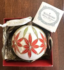 RARE Waterford Holiday Heirlooms ROSSLARE BALL Ornament Boxed #144118