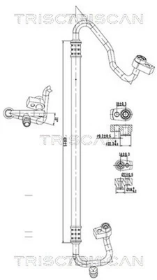 Hochdruck-/Niederdruckleitung Klimaanlage TRISCAN 9010 16043 für FORD FIESTA 6 - Bild 1 von 4
