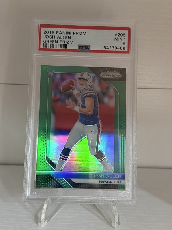 2018 Panini Prizm #205 Josh Allen Rookie Green Refractor PSA 9 - See Pics
