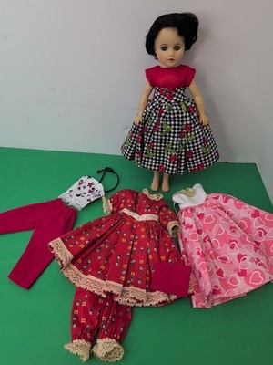 10  Vintage Little Miss Revlon Type Unmarked Extra Clothing Black Hair #o