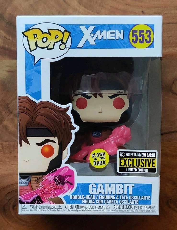 Sale Funko Pop! Marvel X-Men Gambit With Cards Translucent #553B- Ships Free