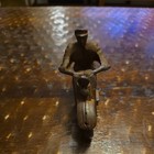 Vintage Cast Iron Motorcycle Patrol Figure Die Cast Biker Toy Hubley Replica — photo 2