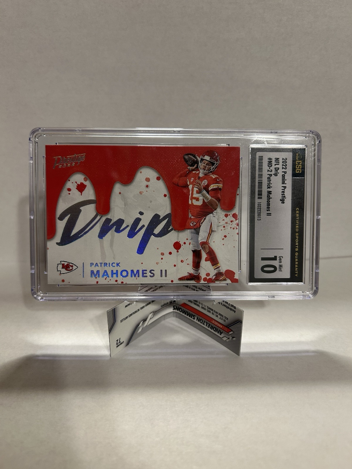 2022 Panini Prestige Football - Patric Mahomes II NFL Drip Gem Mint 10