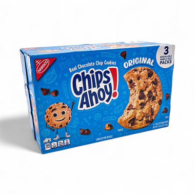 CHIPS AHOY! Chocolate Chip Cookies, Family Size 18.2 oz - 3 Pack