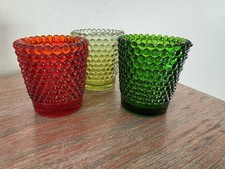 Vintage Hobnail Votive Holders Set Of 3, 2 In...