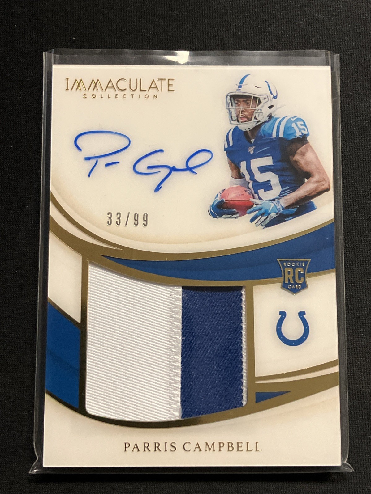 Parris Campbell Panini Immaculate Collection Premium Patch Rookie Autographs #PPPC Base