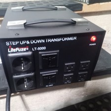 LiteFuze LT5000 5000W Voltage Converter Transformer - Black