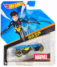 Hot Wheels Marvel Wasp Character Car Blue Black Yellow 2015 Mattel Sealed