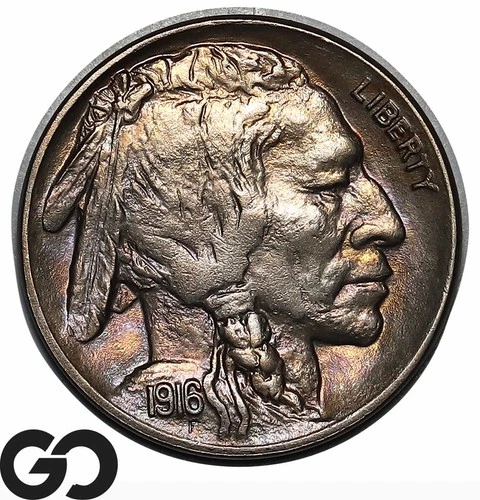 1916-S Buffalo Nickel, Tough This Nice, Gem BU++ Better Date