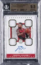 2017 PANINI CORNERSTONES QUAD RELIC AUTO #DLL DAMIAN LILLARD /49 BGS 9.5
