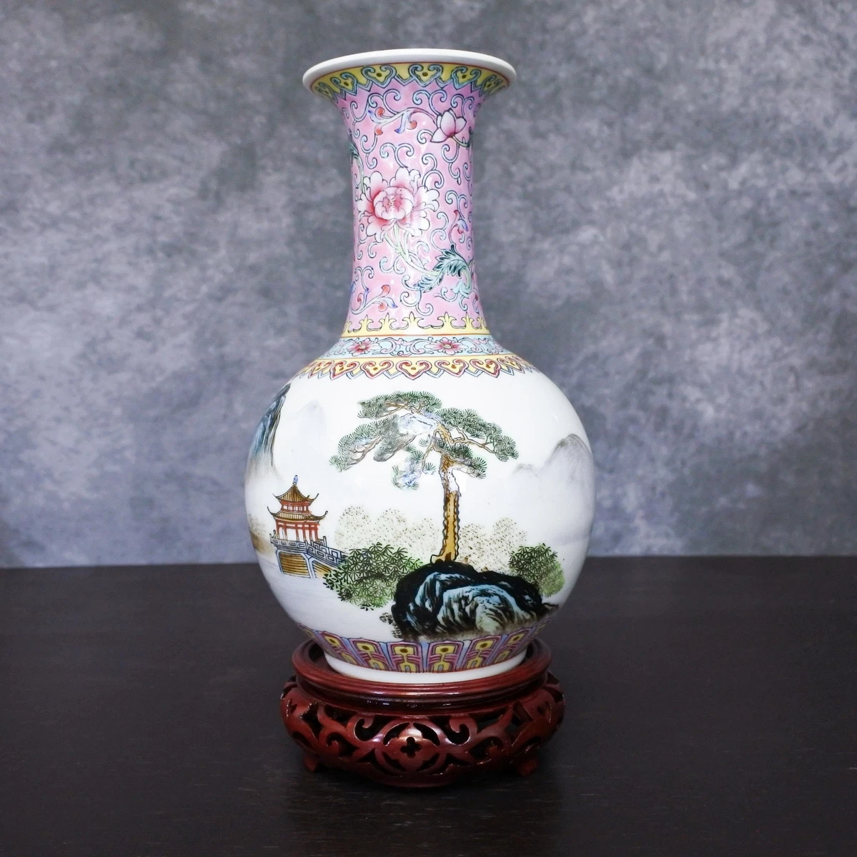 陶瓷粉红色1900-1940 中国古董花瓶| eBay