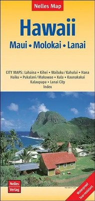 Nelles Map Hawaii: Maui Molokai Lanai (Land-)Karte Mehrfarbendruck. Gefalzt 2016