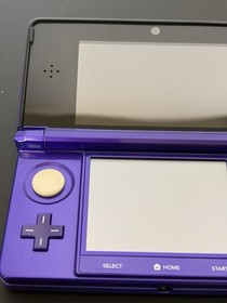 Nintendo 3DS Handheld Console Midnight Purple with Stylus No Charger - Working