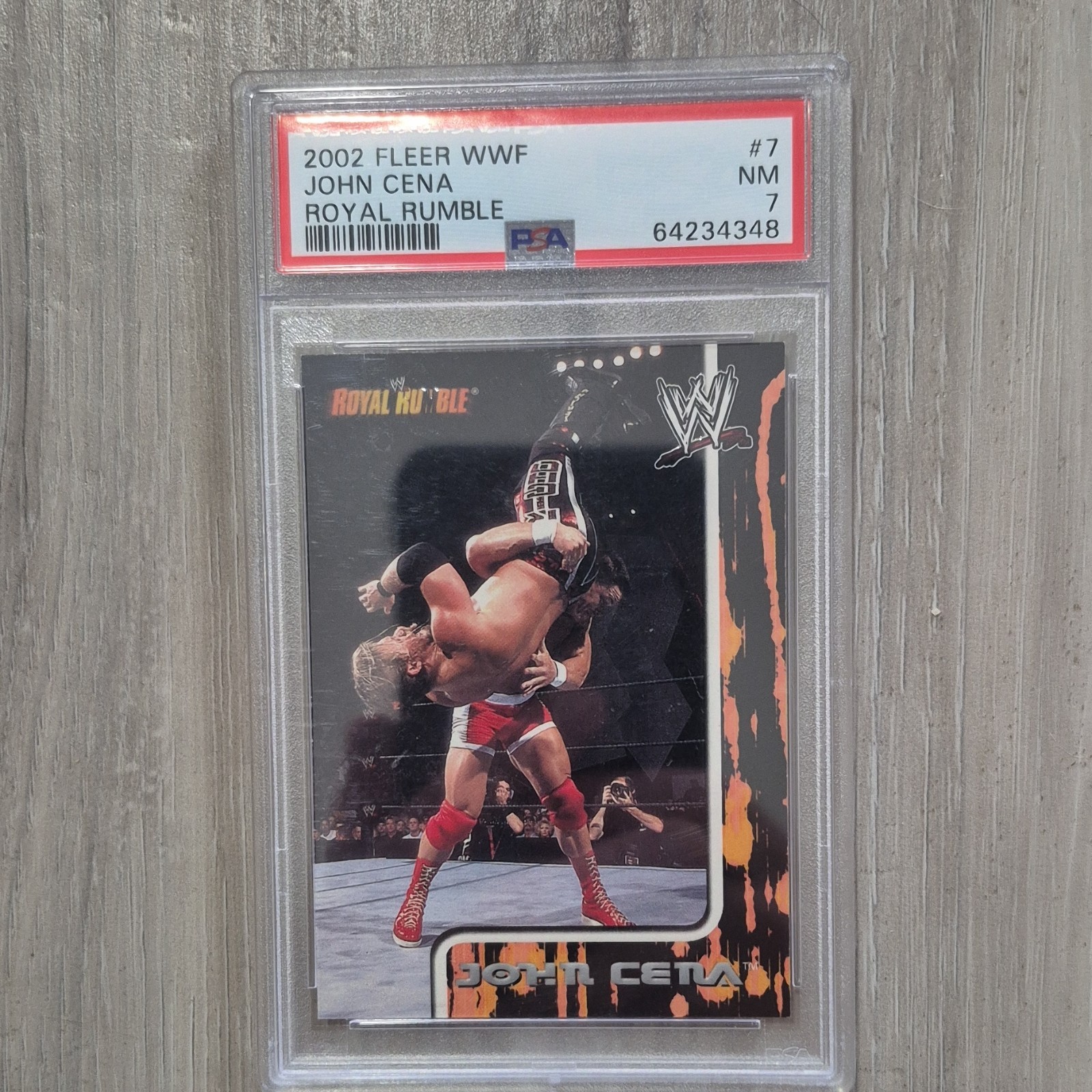 Fleer 2002 WWE Royal Rumble John Cena #7 Rookie Card PSA 7 Trading Card