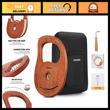 16 String Lyre Harp, Mahogany Body, Copper Saddle, Tuning Wrench  Gig Bag - Anc