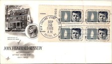GOLDPATH: US COVER 1965 BOSTON,MA.NEW ENGLAND STAMP SHOW,BLK4.KENNEDY CV929_P14