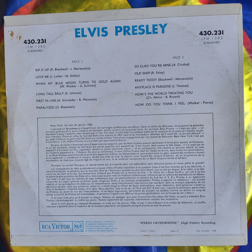 LP Elvis Presley " Rip it up" (1968) - Photo 2/3