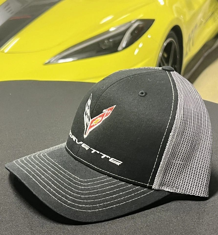 ¡¡Nuevo!! Sombrero de malla C8 Corvette negro y carbón - Tienda Lingenfelter - Se envía en caja Foto 2 de 4