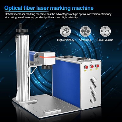  30W Fiber Laser Marking Machine Metal Engraver Compatible LightBurn Tool