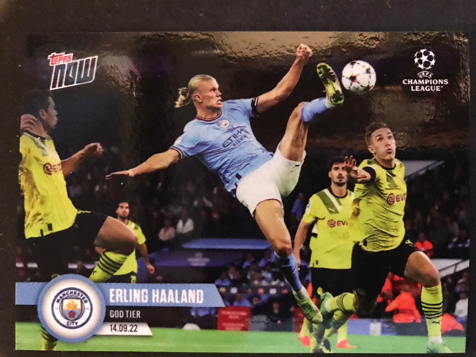 ERLING HAALAND-God Tier 2022 Topps Now #023 UEFA UCL Manchester City