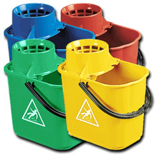 Professional Commercial Mop Bucket & Wringer 15L Colour Coded for Health Safety