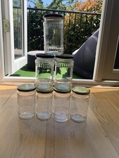 7X 370 ML Glass Jars Clear Preserve Pickle Jams Arts Crafts Bundle Storage Organ