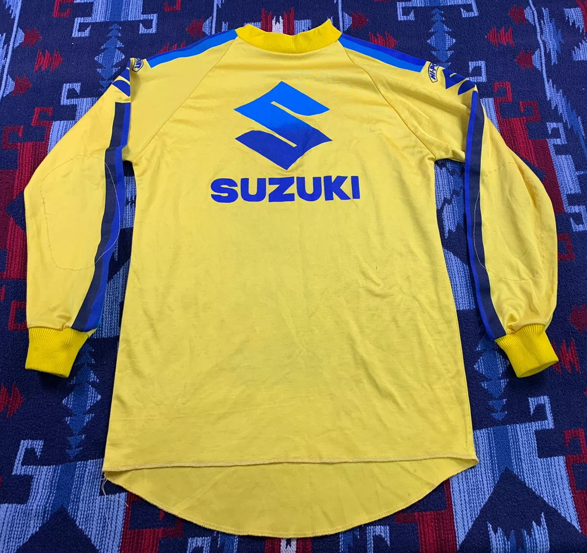 Vtg 70s 80s Suzuki Motocross Racing Jersey Medium Honda Yamaha Motorcycle  Fox