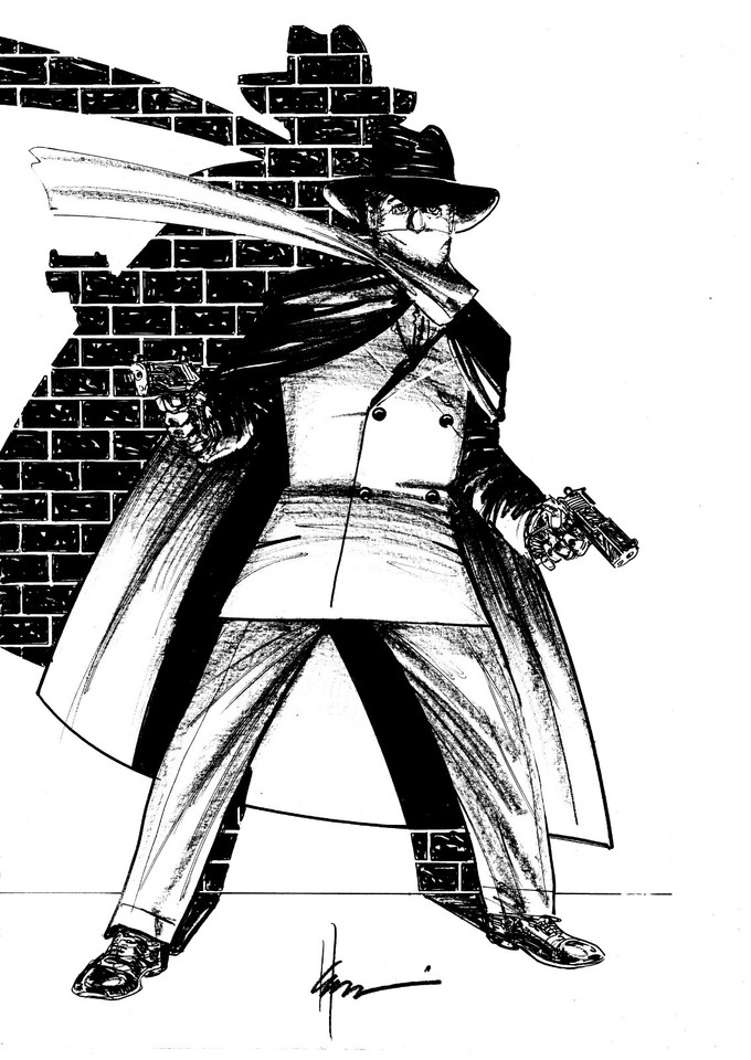 The Shadow, Howard Chaykin commission (2022), original art Comic Art