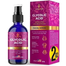 InstaScincare Glycolic Acid 15% Face Serum 2oz - Exfoliate, Brighten & Refine