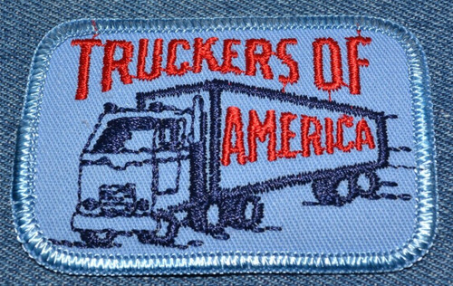 Original Vintage 70s Truckers Of America 3" Patch Truck Rig Semi Teamsters Retro