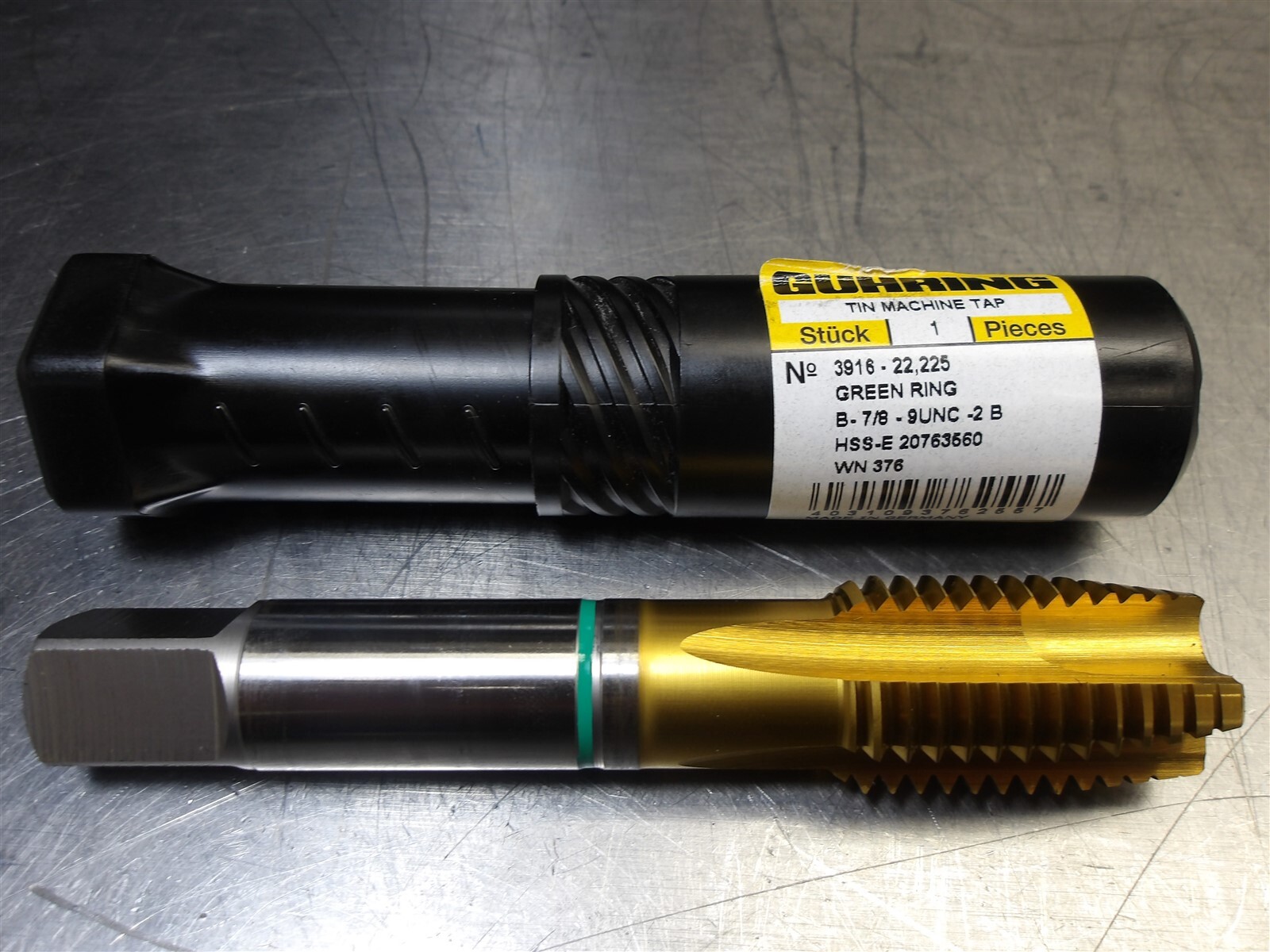 1 NEW! Guhring 7/89 UNC 2B Green Ring HSSE Spiral Point Tap