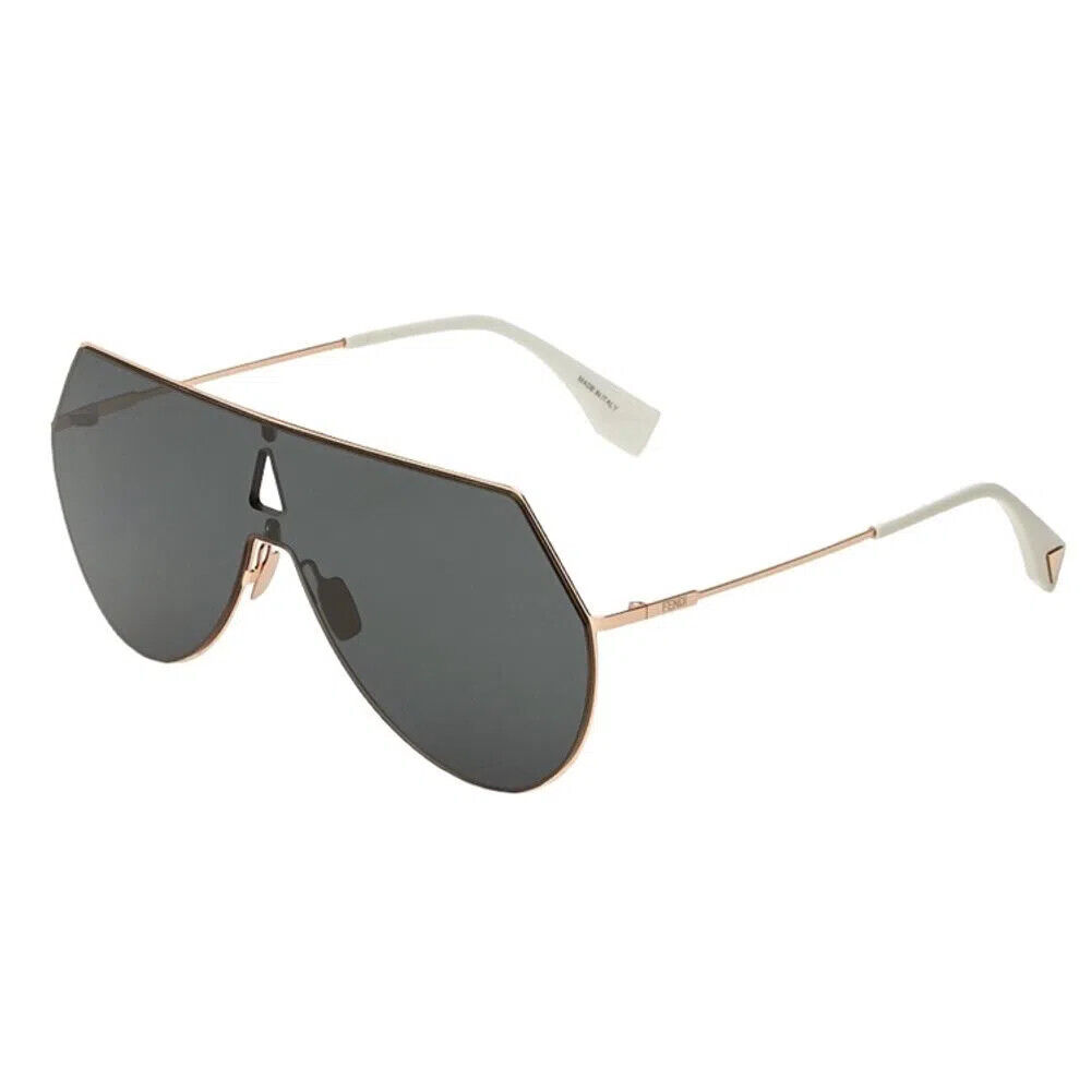 RARE New FENDI EYELINE Gold Grey Oversized Womens Aviator RARE New FENDI EYELINE Gold Grey Oversized Womens Aviator