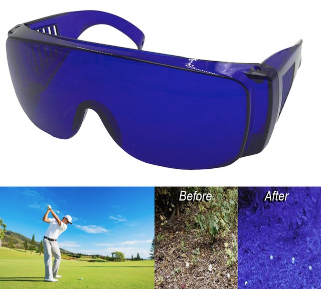 Golf Ball Finder Glasses Cover Over All Blue Lenses Sunglasses Wear