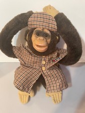 VTGRuhof Plush Monkey Puppet 15" Solving Mysteries Sherlock Holmes Hands Attach